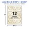 Avery Pearlized Ivory Heart Labels with Sure Feed Technology, Print-to-the-Edge, 2-9/32" x 1-27/32"